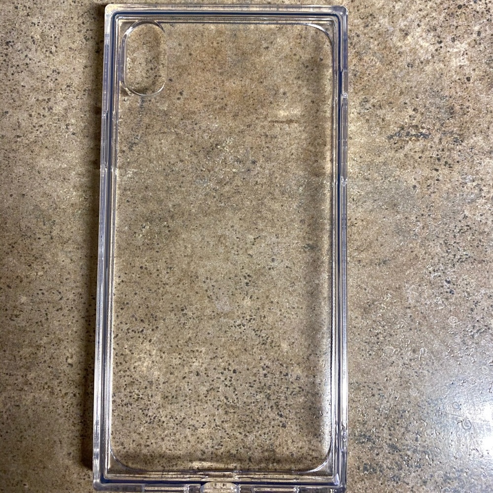 Clear square corner iPhone XR case